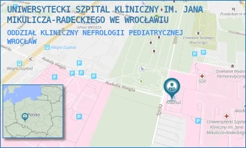 ODDZIAŁ KLINICZNY NEFROLOGII PEDIATRYCZNEJ - UNIWERSYTECKI SZPITAL KLINICZNY IM. JANA MIKULICZA-RADECKIEGO WE WROCŁAWIU - UL. BOROWSKA 213,  WROCŁAW