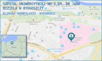 KLINIKA HEMATOLOGII - SZPITAL UNIWERSYTECKI NR 2 IM. DR JANA BIZIELA W BYDGOSZCZY - UJEJSKIEGO 75,  BYDGOSZCZ