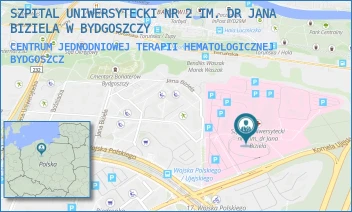 CENTRUM JEDNODNIOWEJ TERAPII HEMATOLOGICZNEJ - SZPITAL UNIWERSYTECKI NR 2 IM. DR JANA BIZIELA W BYDGOSZCZY - UJEJSKIEGO 75,  BYDGOSZCZ
