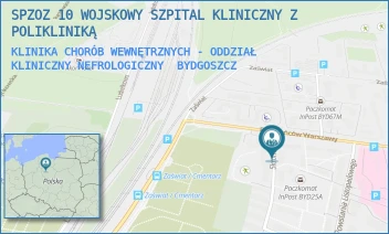 KLINIKA CHORÓB WEWNĘTRZNYCH - ODDZIAŁ KLINICZNY NEFROLOGICZNY - SPZOZ 10 WOJSKOWY SZPITAL KLINICZNY Z POLIKLINIKĄ - POWSTAŃCÓW WARSZAWY 5,  BYDGOSZCZ