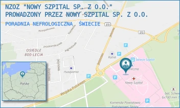 PORADNIA NEFROLOGICZNA - NOWY SZPITAL SPÓŁKA Z OGRANICZONĄ ODPOWIEDZIALNOŚCIĄ - WOJSKA POLSKIEGO 126,  ŚWIECIE