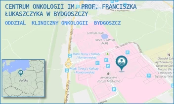 ODDZIAĹ KLINICZNY ONKOLOGII - CENTRUM ONKOLOGII IM. PROF. FRANCISZKA ŁUKASZCZYKA W BYDGOSZCZY - DR. I.ROMANOWSKIEJ 2,  BYDGOSZCZ