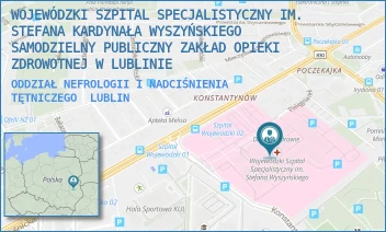 ODDZIAŁ NEFROLOGII I NADCIŚNIENIA TĘTNICZEGO - WOJEWÓDZKI SZPITAL SPECJALISTYCZNY IM. STEFANA KARDYNAŁA WYSZYŃSKIEGO SAMODZIELNY PUBLICZNY ZAKŁAD OPIEKI ZDROWOTNEJ W LUBLINIE - AL. KRAŚNICKA 100, LUBLIN
