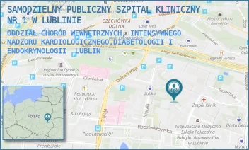 ODDZIAŁ CHORÓB WEWNĘTRZNYCH, INTENSYWNEGO NADZORU KARDIOLOGICZNEGO,DIABETOLOGII I ENDOKRYNOLOGII - UNIWERSYTECKI SZPITAL KLINICZNY NR 1 W LUBLINIE - STASZICA 16,  LUBLIN