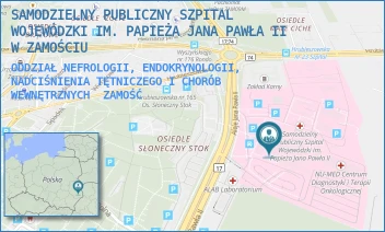 ODDZIAŁ NEFROLOGII, ENDOKRYNOLOGII, NADCIŚNIENIA TĘTNICZEGO I CHORÓB WEWNĘTRZNYCH - SAMODZIELNY PUBLICZNY SZPITAL WOJEWÓDZKI IM. PAPIEŻA JANA PAWŁA II W ZAMOŚCIU - ALEJE JANA PAWŁA 10, ZAMOŚĆ