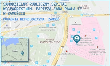 PORADNIA NEFROLOGICZNA - SAMODZIELNY PUBLICZNY SZPITAL WOJEWÓDZKI IM. PAPIEŻA JANA PAWŁA II W ZAMOŚCIU - ALEJE JANA PAWŁA 10, ZAMOŚĆ