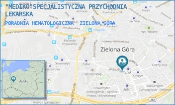 PORADNIA HEMATOLOGICZNA - "MEDIKO"SPECJALISTYCZNA PRZYCHODNIA LEKARSKA - UL. PLAC POCZTOWY 16, ZIELONA GÓRA