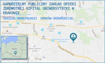 ODDZIAŁ HEMATOLOGII - SAMODZIELNY PUBLICZNY ZAKŁAD OPIEKI ZDROWOTNEJ SZPITAL UNIWERSYTECKI W KRAKOWIE - UL. UL. KOPERNIKA 17,  KRAKÓW-ŚRÓDMIEŚCIE