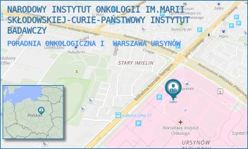 PORADNIA ONKOLOGICZNA I - NARODOWY INSTYTUT ONKOLOGII IM.MARII SKŁODOWSKIEJ-CURIE-PAŃSTWOWY INSTYTUT BADAWCZY - ROENTGENA 5,  WARSZAWA URSYNÓW