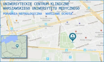 PORADNIA NEFROLOGICZNA - UNIWERSYTECKIE CENTRUM KLINICZNE WARSZAWSKIEGO UNIWERSYTETU MEDYCZNEGO - WILLIAMA HEERLEINA LINDLEYA 4,  WARSZAWA OCHOTA