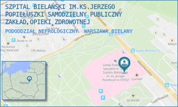 PODODDZIAŁ NEFROLOGICZNY - SZPITAL BIELAŃSKI IM.KS.JERZEGO POPIEŁUSZKI SAMODZIELNY PUBLICZNY ZAKŁAD OPIEKI ZDROWOTNEJ - CEGŁOWSKA 80,  WARSZAWA BIELANY