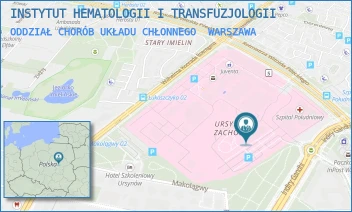 ODDZIAŁ CHORÓB UKŁADU CHŁONNEGO - INSTYTUT HEMATOLOGII I TRANSFUZJOLOGII - INDIRY GANDHI 14,  WARSZAWA