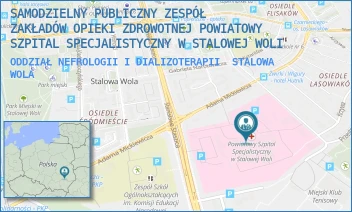 ODDZIAŁ NEFROLOGII I DIALIZOTERAPII - SAMODZIELNY PUBLICZNY ZESPÓŁ ZAKŁADÓW OPIEKI ZDROWOTNEJ POWIATOWY SZPITAL SPECJALISTYCZNY W STALOWEJ WOLI - UL. STANISŁAWA STASZICA 4,  STALOWA WOLA