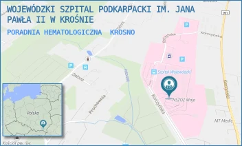 PORADNIA HEMATOLOGICZNA - WOJEWÓDZKI SZPITAL PODKARPACKI IM. JANA PAWŁA II W KROŚNIE - UL. KORCZYŃSKA 57,  KROSNO