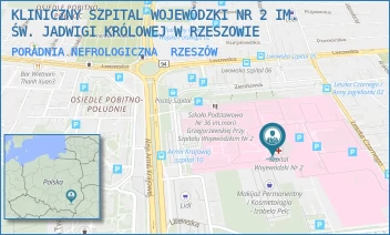 PORADNIA NEFROLOGICZNA - KLINICZNY SZPITAL WOJEWÓDZKI NR 2 IM. ŚW. JADWIGI KRÓLOWEJ W RZESZOWIE - UL. LWOWSKA 60,  RZESZÓW