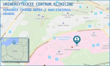 PORADNIA CHORÓB NEREK I NADCIŚNIENIA - UNIWERSYTECKIE CENTRUM KLINICZNE - UL. DĘBINKI 7,  GDAŃSK
