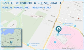 ODDZIAŁ HEMATOLOGII - SZPITAL WOJEWÓDZKI W BIELSKU-BIAŁEJ - UL. AL.ARMII KRAJOWEJ 101,  BIELSKO-BIAŁA