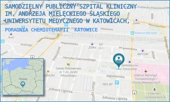 PORADNIA CHEMIOTERAPII - SAMODZIELNY PUBLICZNY SZPITAL KLINICZNY IM. ANDRZEJA MIELĘCKIEGO ŚLĄSKIEGO UNIWERSYTETU MEDYCZNEGO W KATOWICACH, - UL. WŁADYSŁAWA STANISŁAWA REYMONTA 8,  KATOWICE