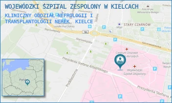 KLINICZNY ODDZIAŁ NEFROLOGII I TRANSPLANTOLOGII NEREK - WOJEWÓDZKI SZPITAL ZESPOLONY W KIELCACH - GRUNWALDZKA 45,  KIELCE