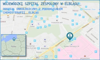 ODDZIAŁ ONKOLOGICZNY Z PODODDZIAŁEM CHEMIOTERAPII - WOJEWÓDZKI SZPITAL ZESPOLONY W ELBLĄGU - KRÓLEWIECKA 146,  ELBLĄG