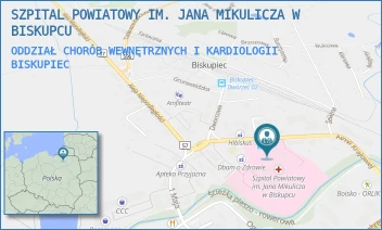 ODDZIAŁ CHORÓB WEWNĘTRZNYCH I KARDIOLOGII - SZPITAL POWIATOWY IM. JANA MIKULICZA W BISKUPCU - ARMII  KRAJOWEJ 8,  BISKUPIEC