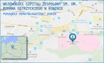 PORADNIA HEMATOLOGICZNA - WOJEWÓDZKI SZPITAL ZESPOLONY IM. DR. ROMANA OSTRZYCKIEGO W KONINIE - KARDYNAŁA S. WYSZYŃSKIEGO 1, KONIN